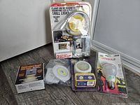 Group shot of all packaged and loose LED lights