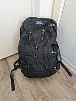 Front view showing bungee cord system and overall shape