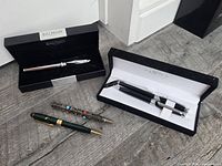 Balmain boxed pen, Sigma boxed set, ornate pen, green pen