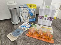 Group shot of all items showing brands and packaging