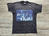 Front view of entire U2 concert T-shirt laid flat