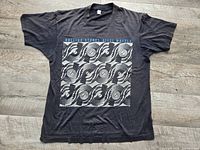 Full view front of black Rolling Stones Steel Wheels tour T-shirt