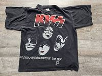 Full view of front of KISS tour T-shirt