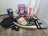 All items laid out showing variety and scale