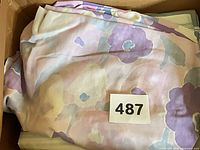 Pastel abstract floral sheet folded in box