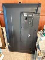 Rear view of LG 55" TV showing input panel and mounting points