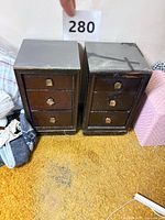 Front view of both nightstands