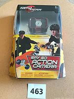 Front view of unopened Spy Gear Spy Go Action Camera box showing product and graphics