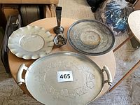 Group of all five items displayed on table