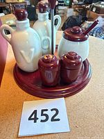 Full set on swivel base showing all vessels and color scheme