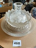 all three glass items nested together for scale