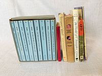 Front view showing boxed Little House set and spines of individual books