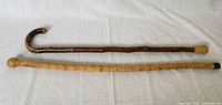 Both wooden canes full view
