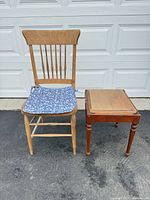 Chair and table front view