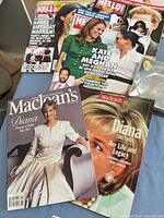Group shot of all magazines showing Maclean's and Hello Canada covers