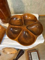 Six-section serving bowl close-up