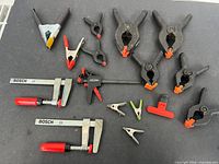 Group shot of all clamps laid out