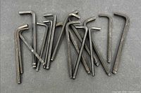 Overhead view of all hex keys spread out