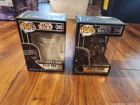 Front view of both Funko Pop! boxes showing characters and item numbers 308 and 343