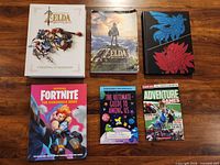 All six books front covers visible