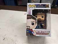 Front view of Funko Pop! Doctor Strange #169 in sealed window box