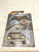 Front view sealed Hot Wheels Rockster Batman car on blister card