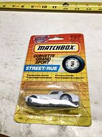 Front of sealed Matchbox Street/Rue Corvette Grand Sport blister pack