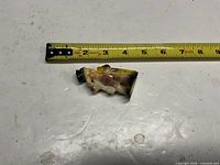 Figure beside tape measure showing approx. 3 in. length