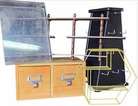 group shot showing all five organizing/display items