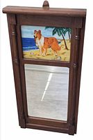 front view showing collie painting and mirror