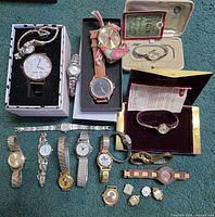 Group shot of all watches and parts