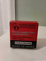 Front of Crystal Optics Limited Edition 3 Piece Filter Kit box