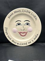 Front view of entire plate showing design and inscription