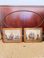 both framed nautical prints side by side front view