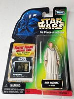 Front view of sealed Mon Mothma figure on Power of the Force card