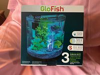 Front of sealed GloFish 3-gallon aquarium kit box