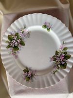 Front view of Royal Albert Mayflower plate