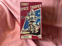 Front of Robot Space Trooper box with 1950s style artwork