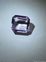 Octagon step cut amethyst front view