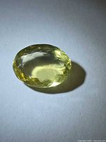 Top view of faceted lemon citrine