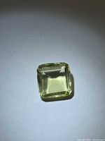 Square-cut lemon citrine front view