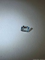 front angled view of aquamarine