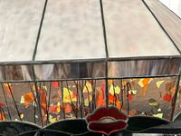 Multicolor geometric border and leaded glass detail