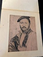 Frontal view of portrait print within mat showing overall artwork