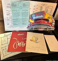 Group shot showing all menus and drive-in sign
