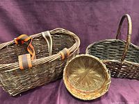 Three baskets grouped together