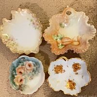 All four porcelain dishes group view