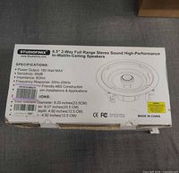 Box with model, specifications and brand