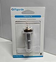 Front of packaged Giftgorde engraving tip