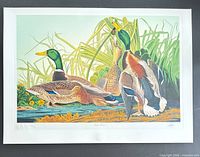 Full view of lithograph showing image and margins with numbering